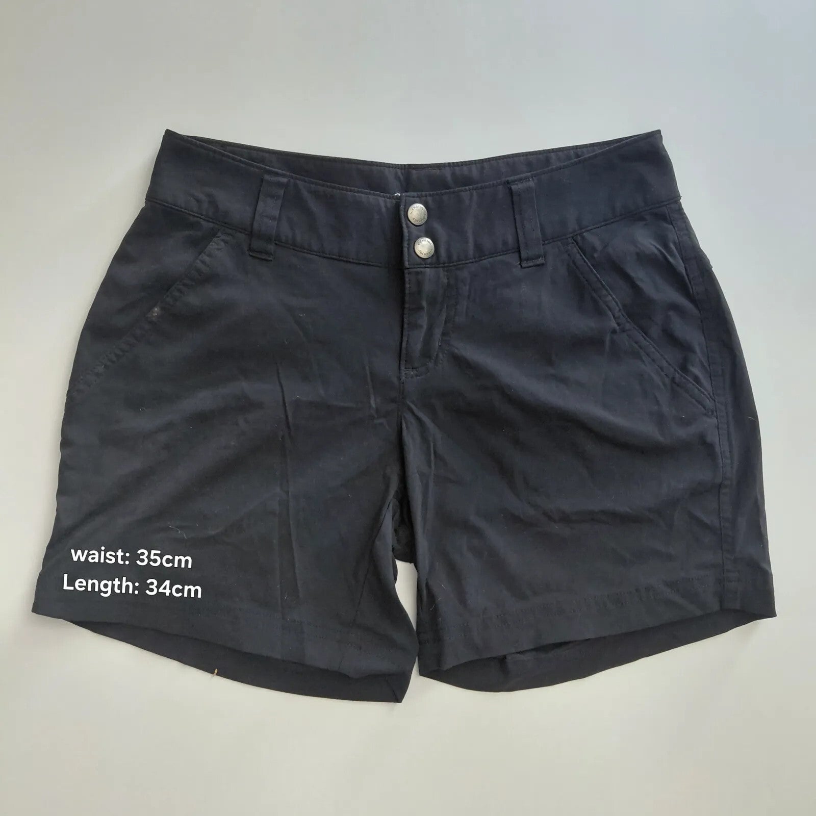 Columbia Omni Shield Shorts Womens UK2 Black Water Repellent Outdoor Hiking