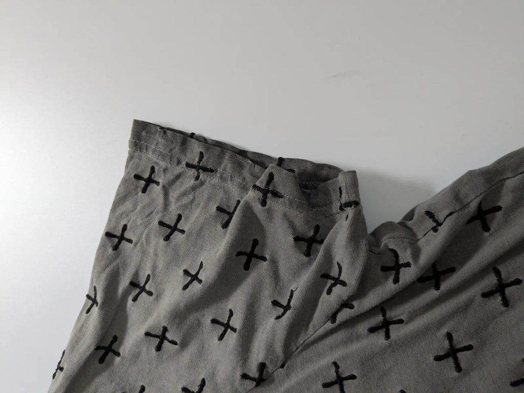 Scorpion Bay T-Shirt Large Grey Cotton Cross Print Graphic Logo Short Sleeve