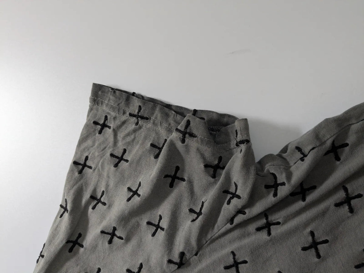 Scorpion Bay T-Shirt Large Grey Cotton Cross Print Graphic Logo Short Sleeve