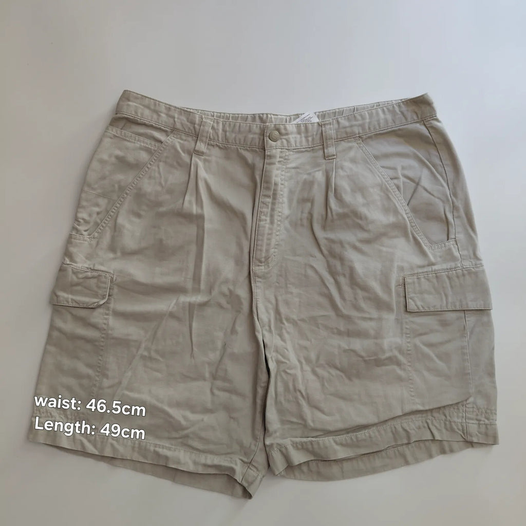 Columbia Cargo Shorts Mens UK38 Beige Cotton Cargo Utility Outdoor
