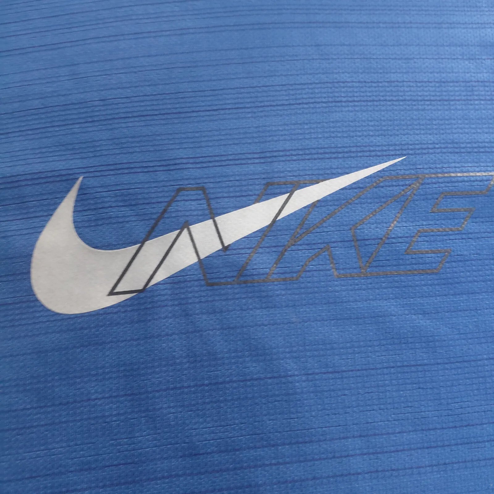 Nike Dri Fit T Shirt Blue Short Sleeve Logo Running Athletic Pullover