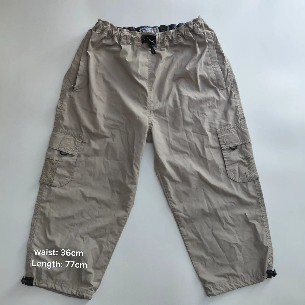 Capo Outwear Cargo Trousers Mens S Beige Straight Leg Cargo Outdoor