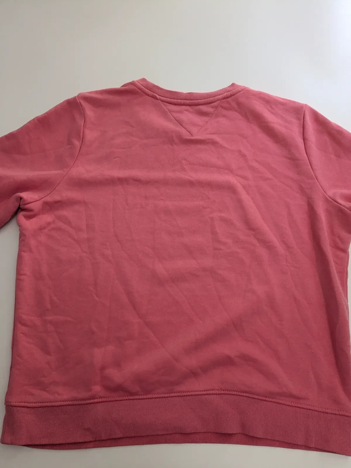 Tommy Jeans Crewneck Sweatshirt M Pink Cotton Logo Pullover