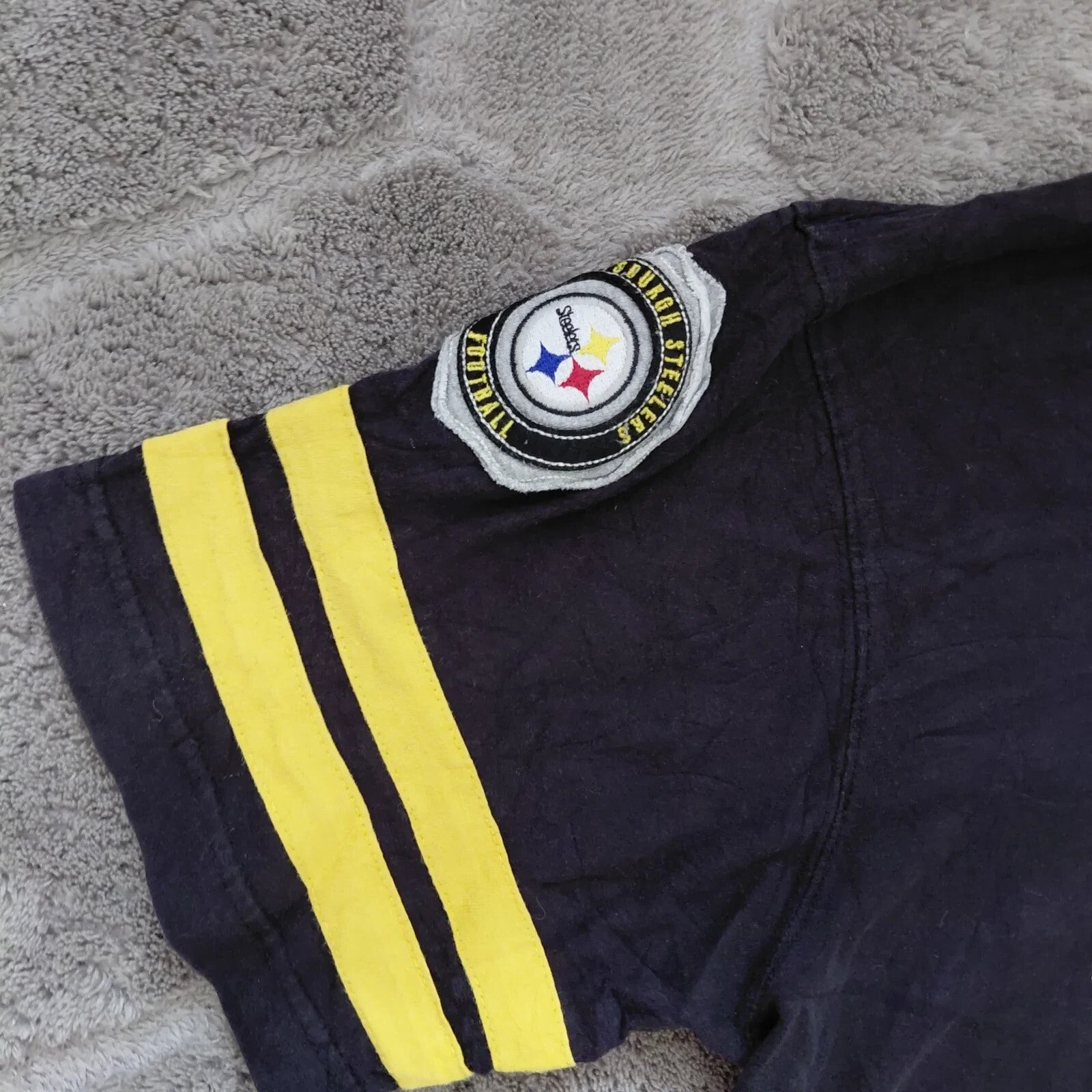 NFL Pittsburgh Steelers T Shirt Men's Large Black Graphic Logo Tee
