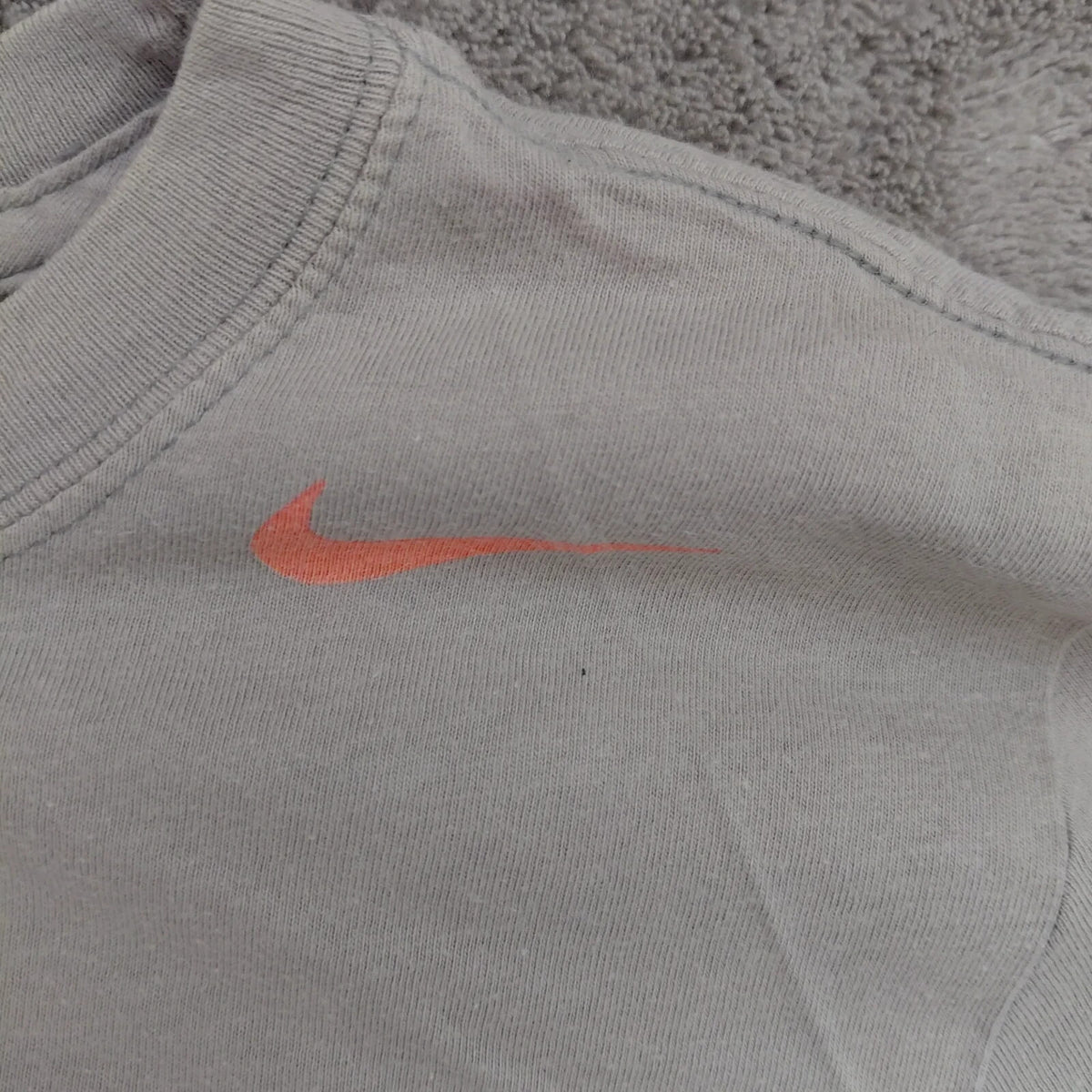 Nike Short Sleeve T Shirt Mens Small Grey Cotton Jersey Just Do It Graphic Logo