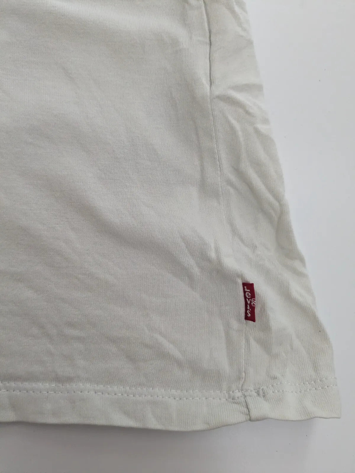 Levis T Shirt XL White Cotton Jersey Logo Print Graphic Short Sleeve Pullover