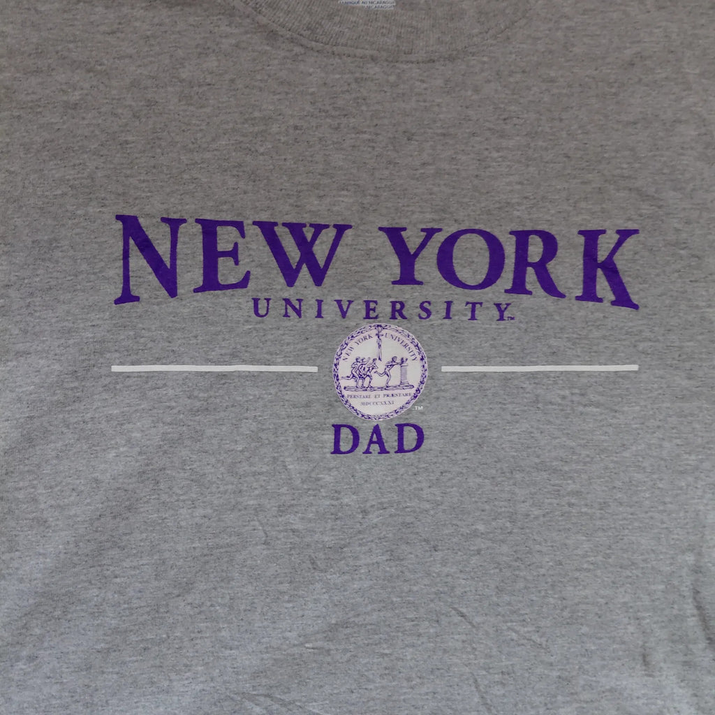 Champion Crew Neck T Shirt Mens Medium Grey New York University Dad Graphic Logo