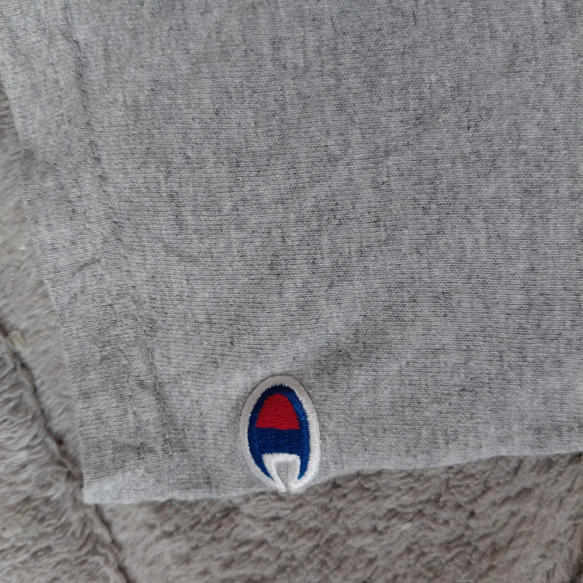 Champion Crew Neck T Shirt Mens XL Grey Heather Cotton Soccer Logo Graphic