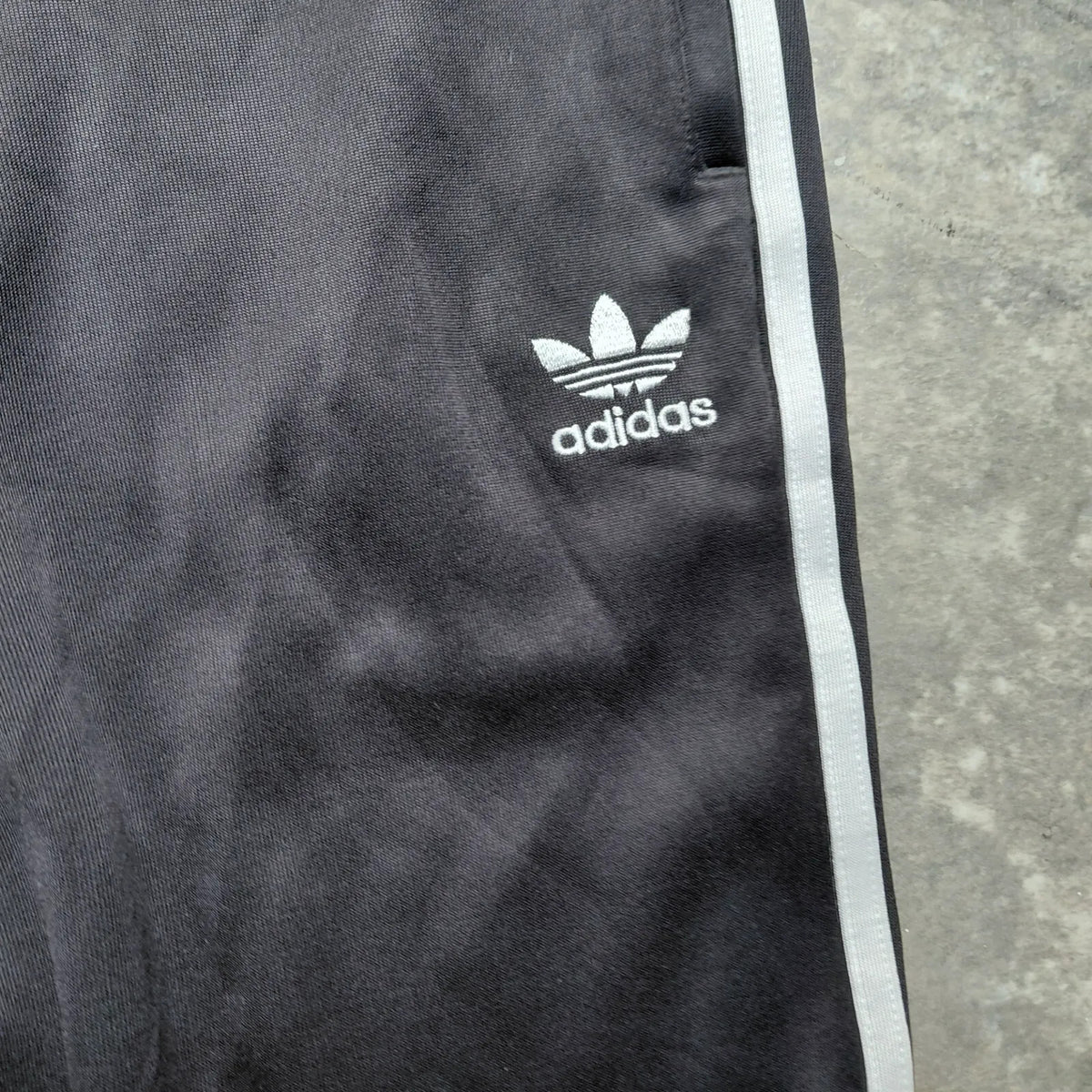 Adidas 3 Stripe Track Pants Mens XL Black Striped Logo Sportswear