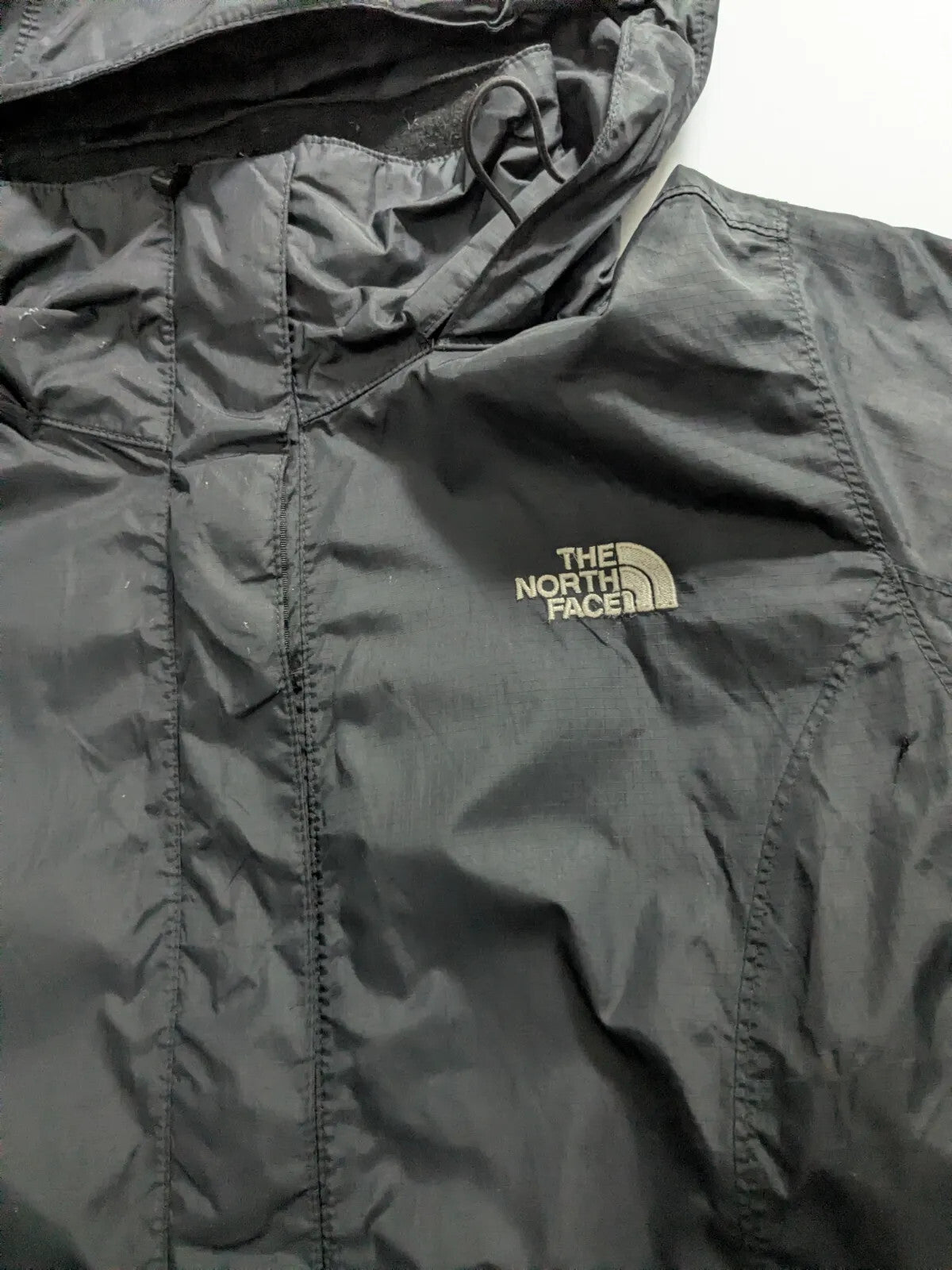 The North Face Shell Jacket Womens Small Black Nylon Ripstop Dryvent Waterproof
