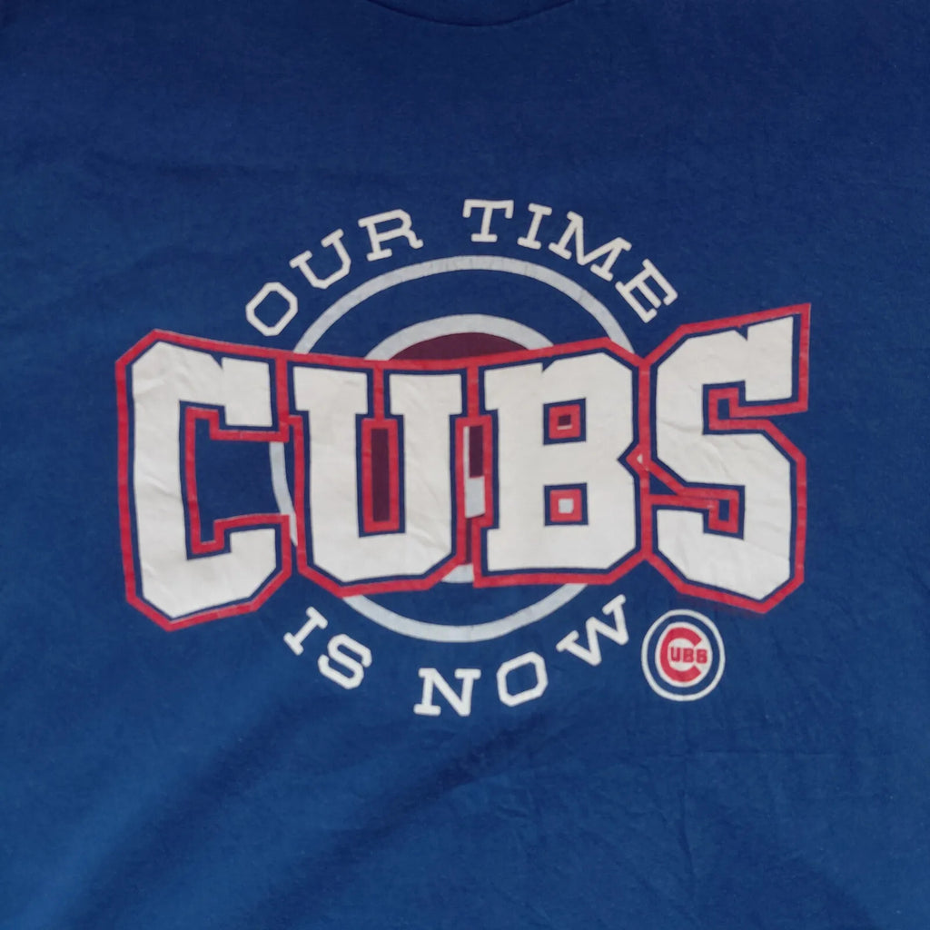 Genuine Merchandise Graphic T Shirt XL Blue Chicago Cubs Logo MLB Baseball Crew