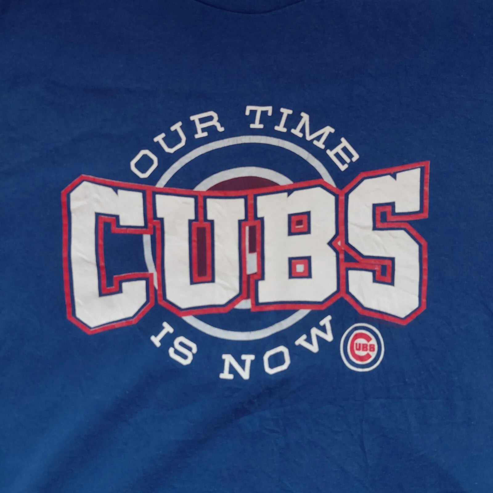 Genuine Merchandise Graphic T Shirt XL Blue Chicago Cubs Logo MLB Baseball Crew