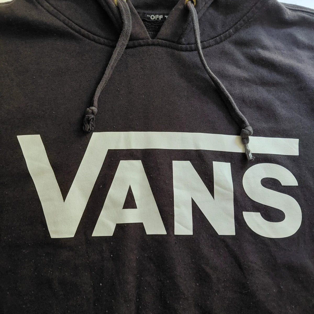 Vans Hoodie Large Black Logo Graphic Pullover Streetwear