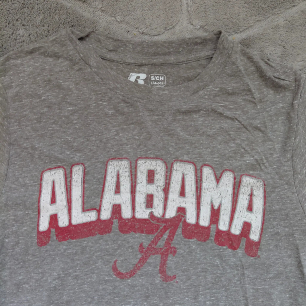Alabama Graphic T Shirt Small Grey Crew Neck Short Sleeve Graphic Print