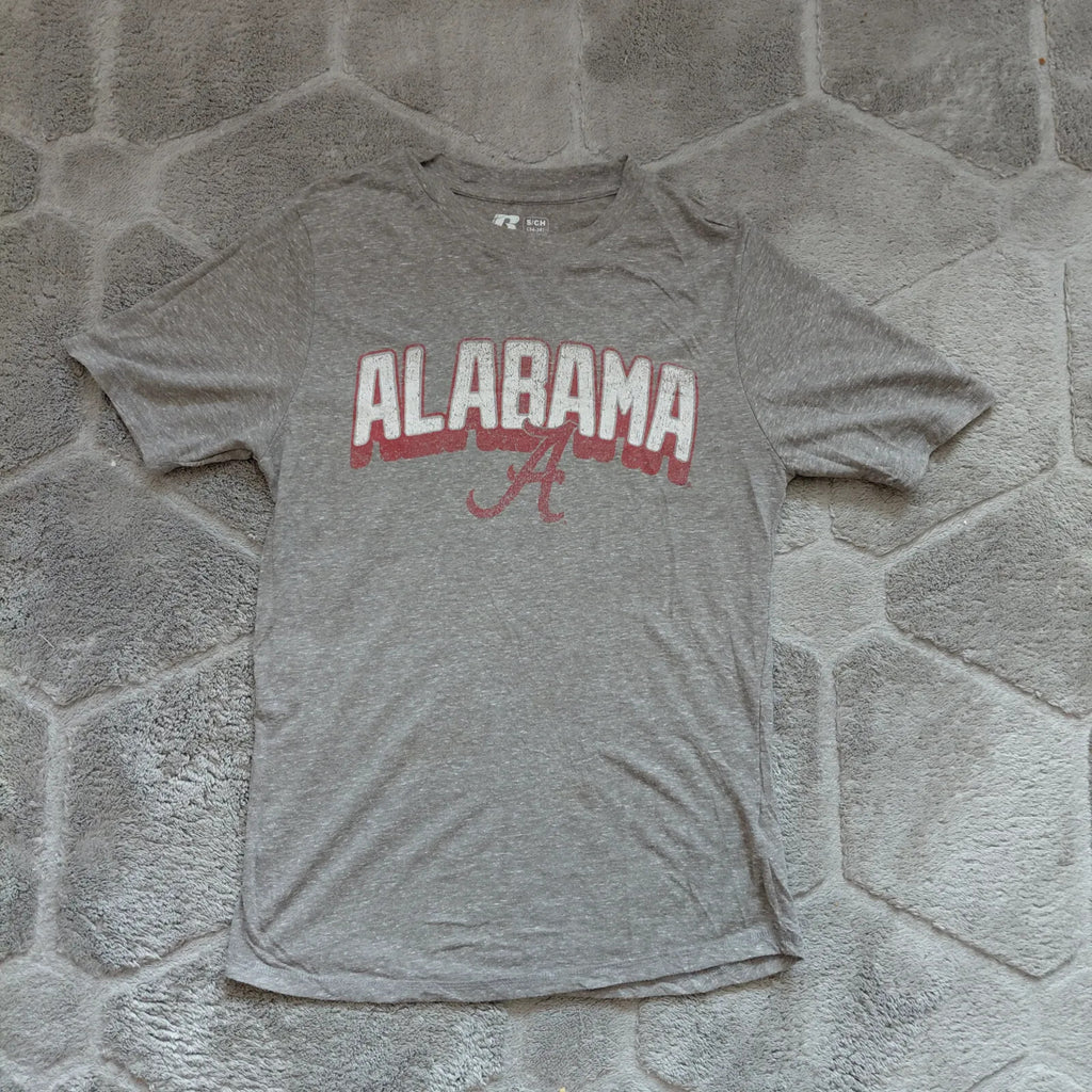 Alabama Graphic T Shirt Small Grey Crew Neck Short Sleeve Graphic Print