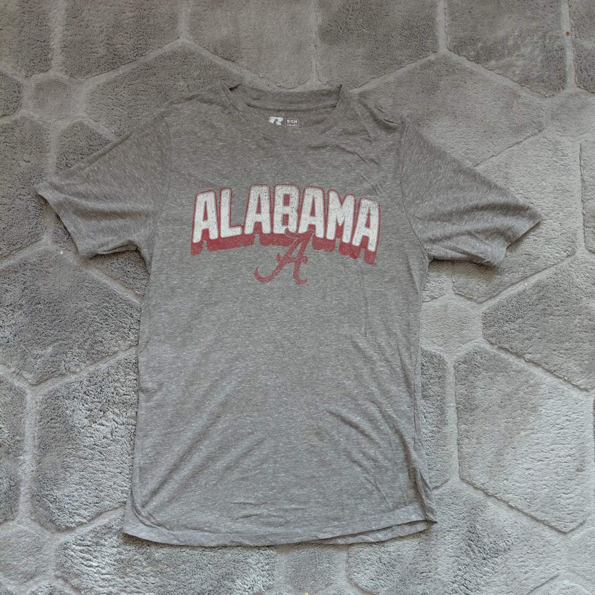 Alabama Graphic T Shirt Small Grey Crew Neck Short Sleeve Graphic Print