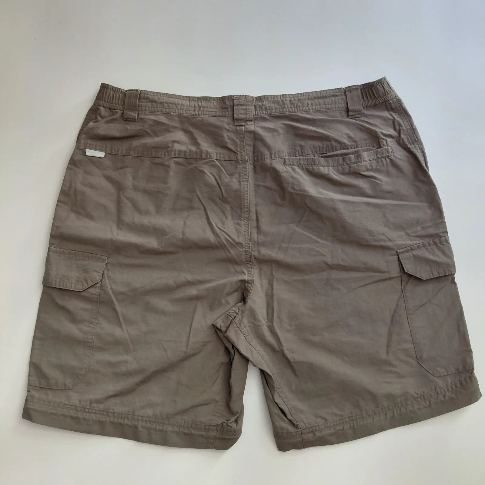 Columbia Sportswear Company Cargo Shorts L Brown Cotton Nylon Cargo Utility