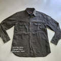 Gas Overshirt Mens XL Grey Denim Button Up Logo Workwear