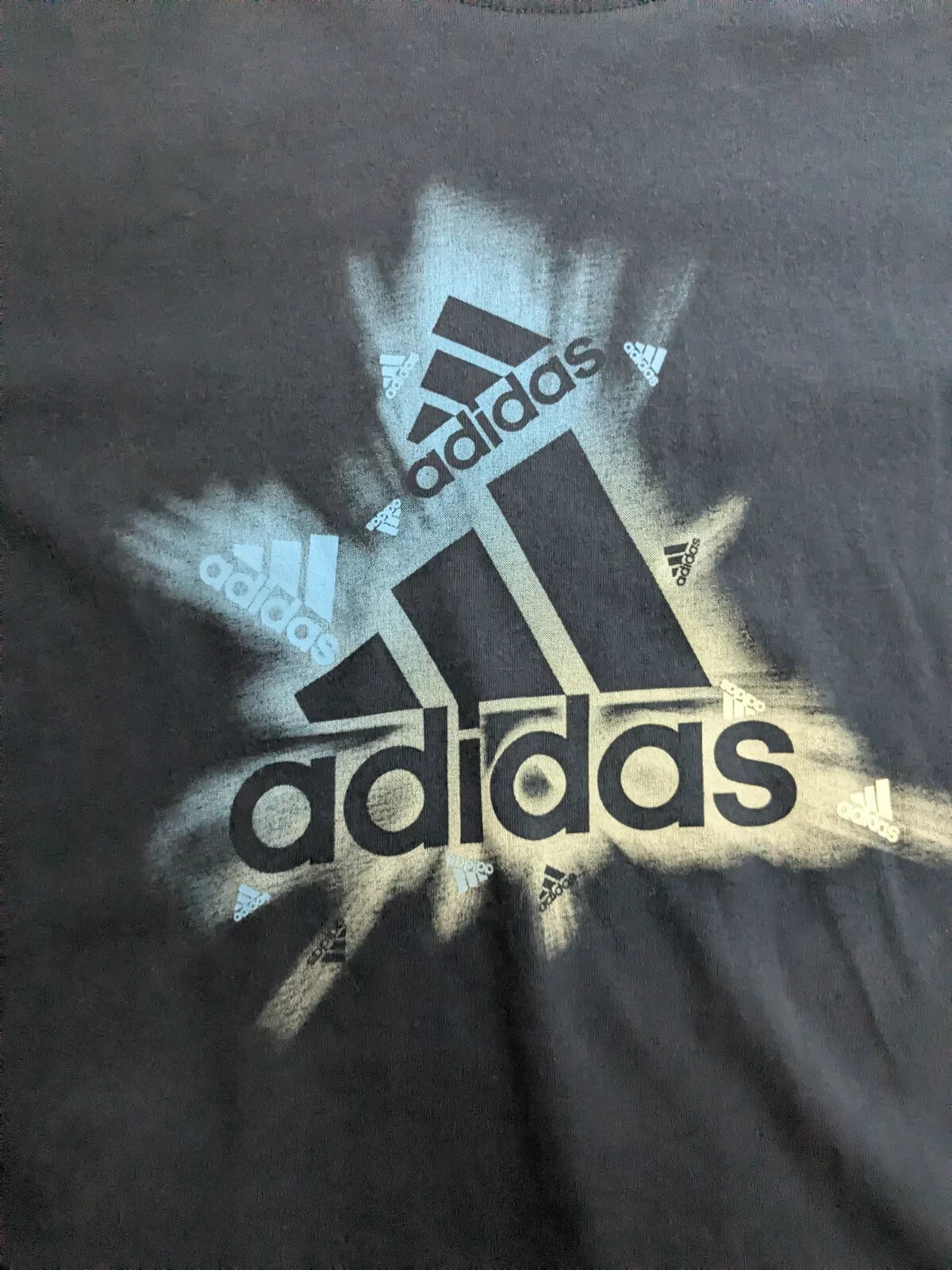 Adidas T Shirt Navy Cotton Logo Graphic Streetwear