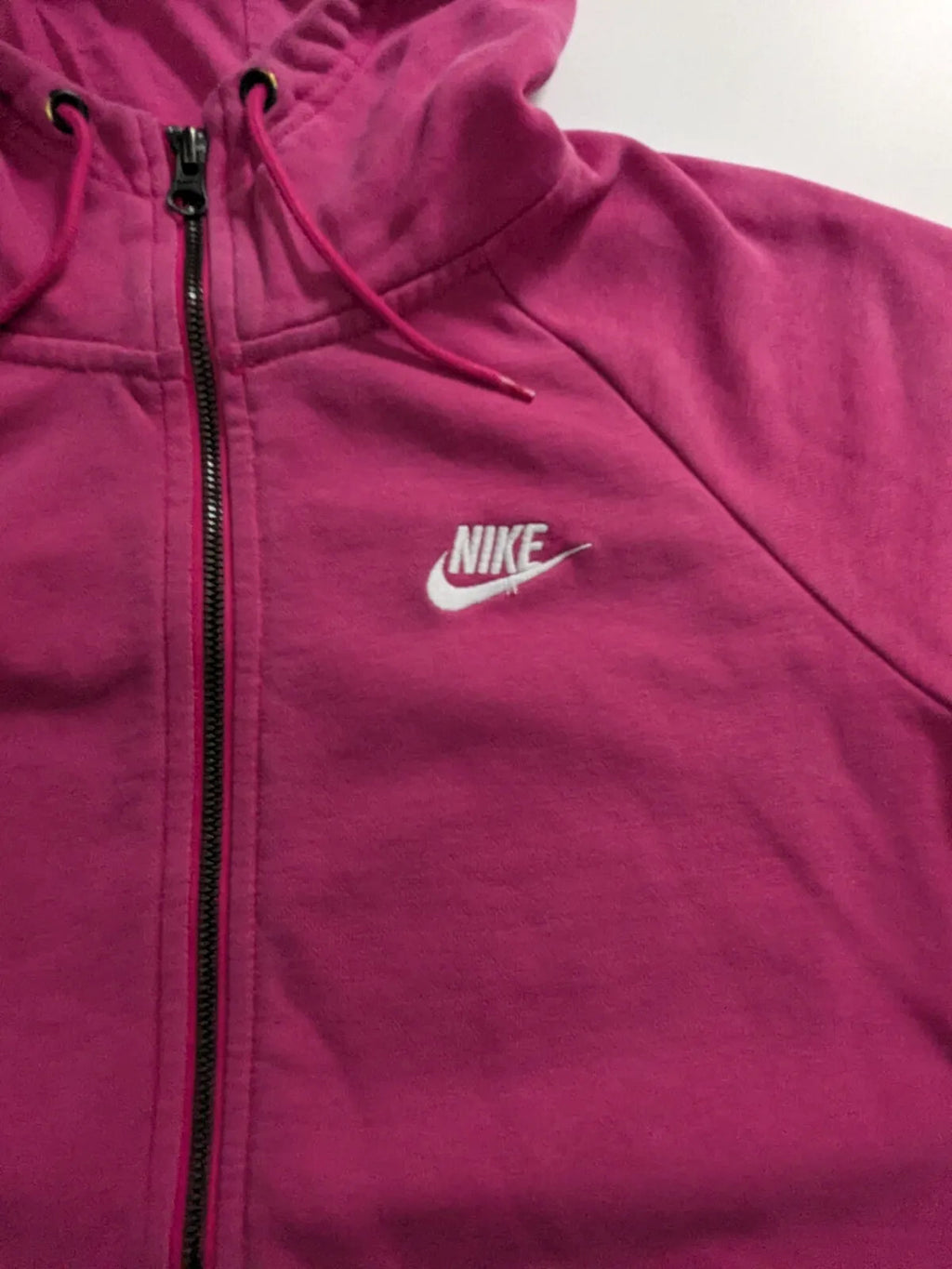 Nike Zip Hoodie Pink Cotton Full Zip Logo Hooded Streetwear
