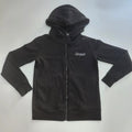 Converse Zip Hoodie Black Cotton Fleece Lined Full Zip Logo Streetwear