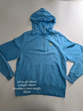 Nike 1/4 Zip Hoodie Mens Large Blue Cotton Logo Hooded Streetwear