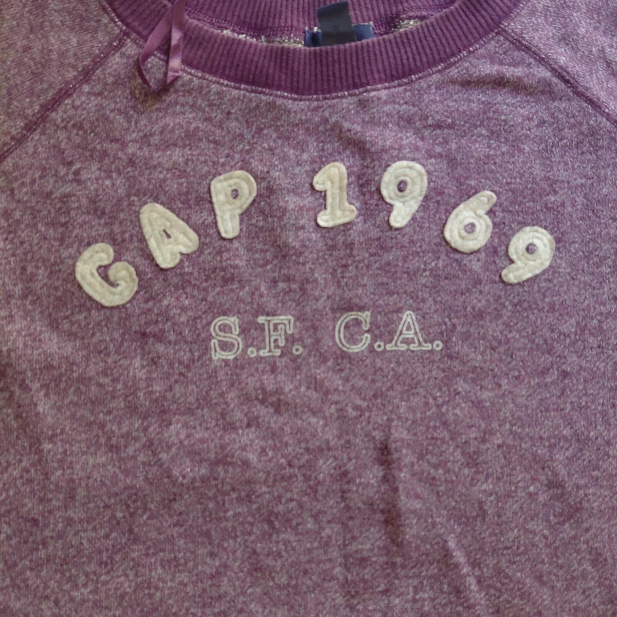 Gap 1969 Crewneck Sweatshirt Small Berry Logo Embroidered Vintage 1969