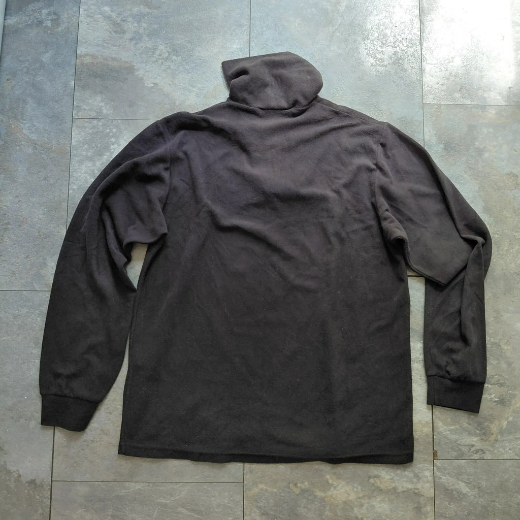 Barker Of England Half Zip Fleece Top Mens Medium Black Fleece Long Sleeve