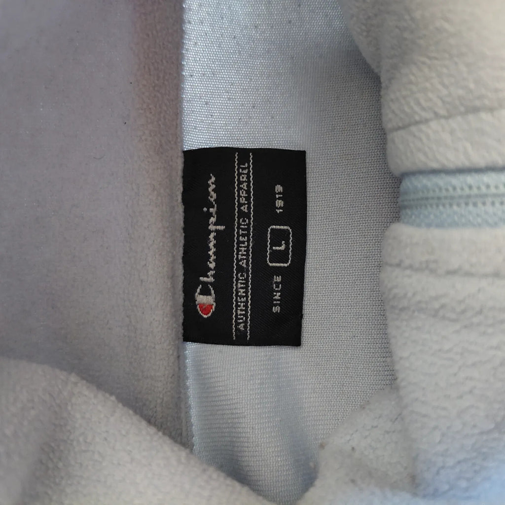 Champion 1/4 Zip Fleece Grey Logo Embroidered Outdoor