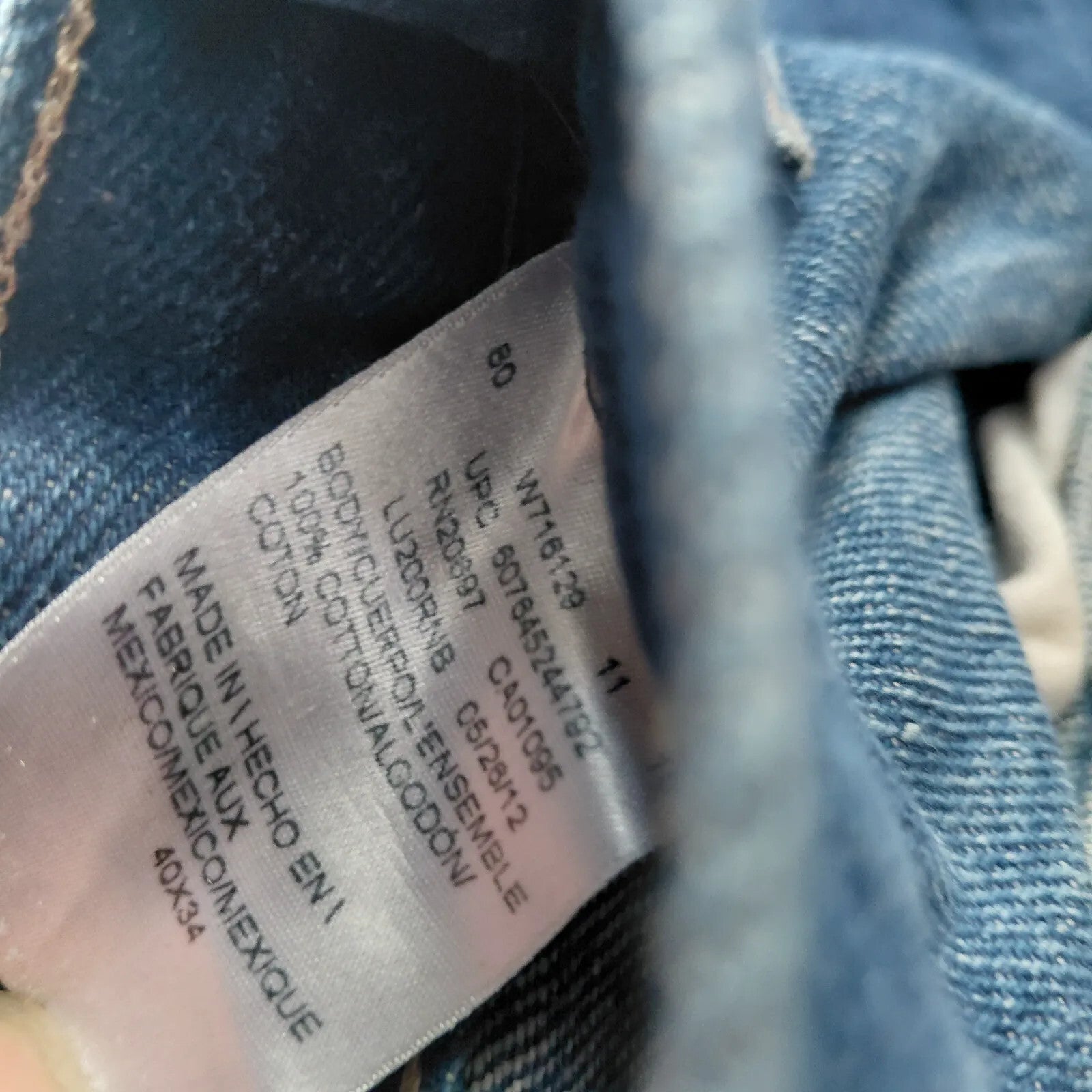 Dickies Carpenter Jeans UK11 Mid Blue Wash Denim Regular Straight Workwear