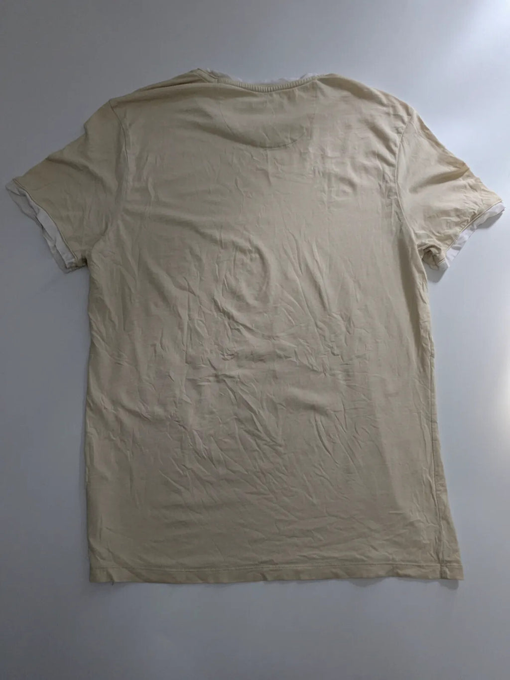 Gaudi T-Shirt Cream Cotton Logo Short Sleeve Crew Neck Pullover