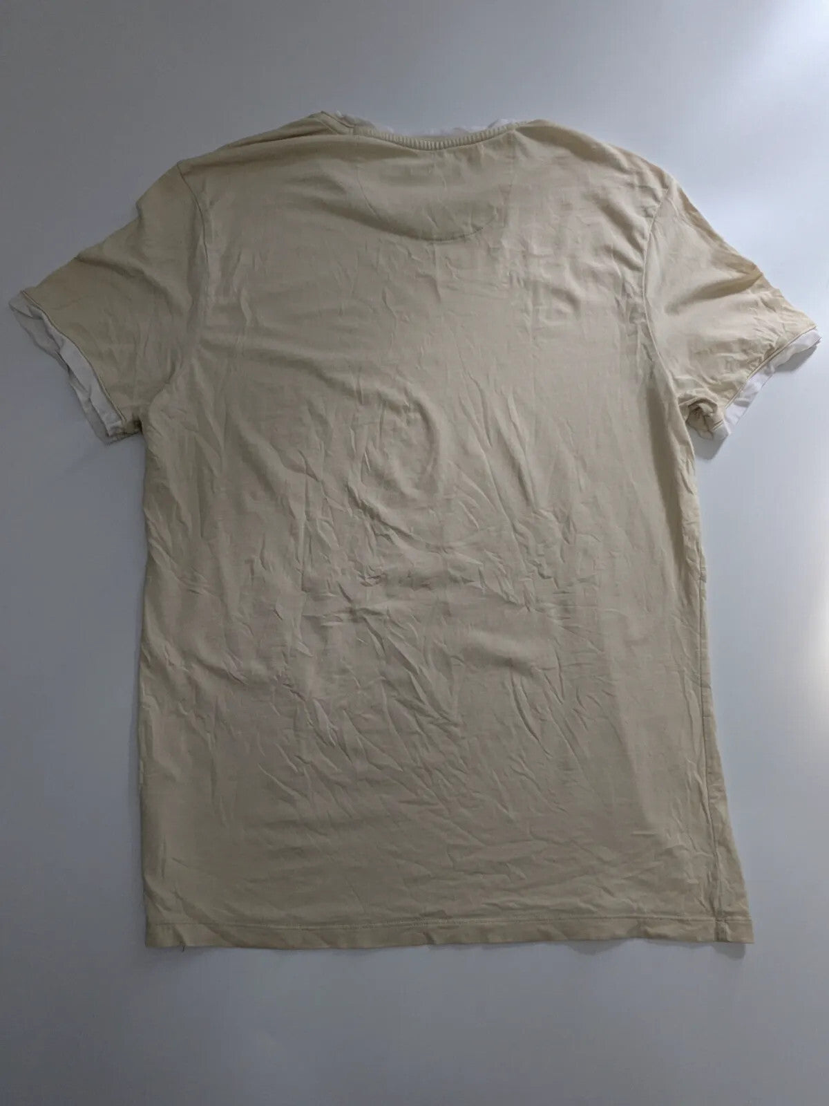 Gaudi T-Shirt Cream Cotton Logo Short Sleeve Crew Neck Pullover