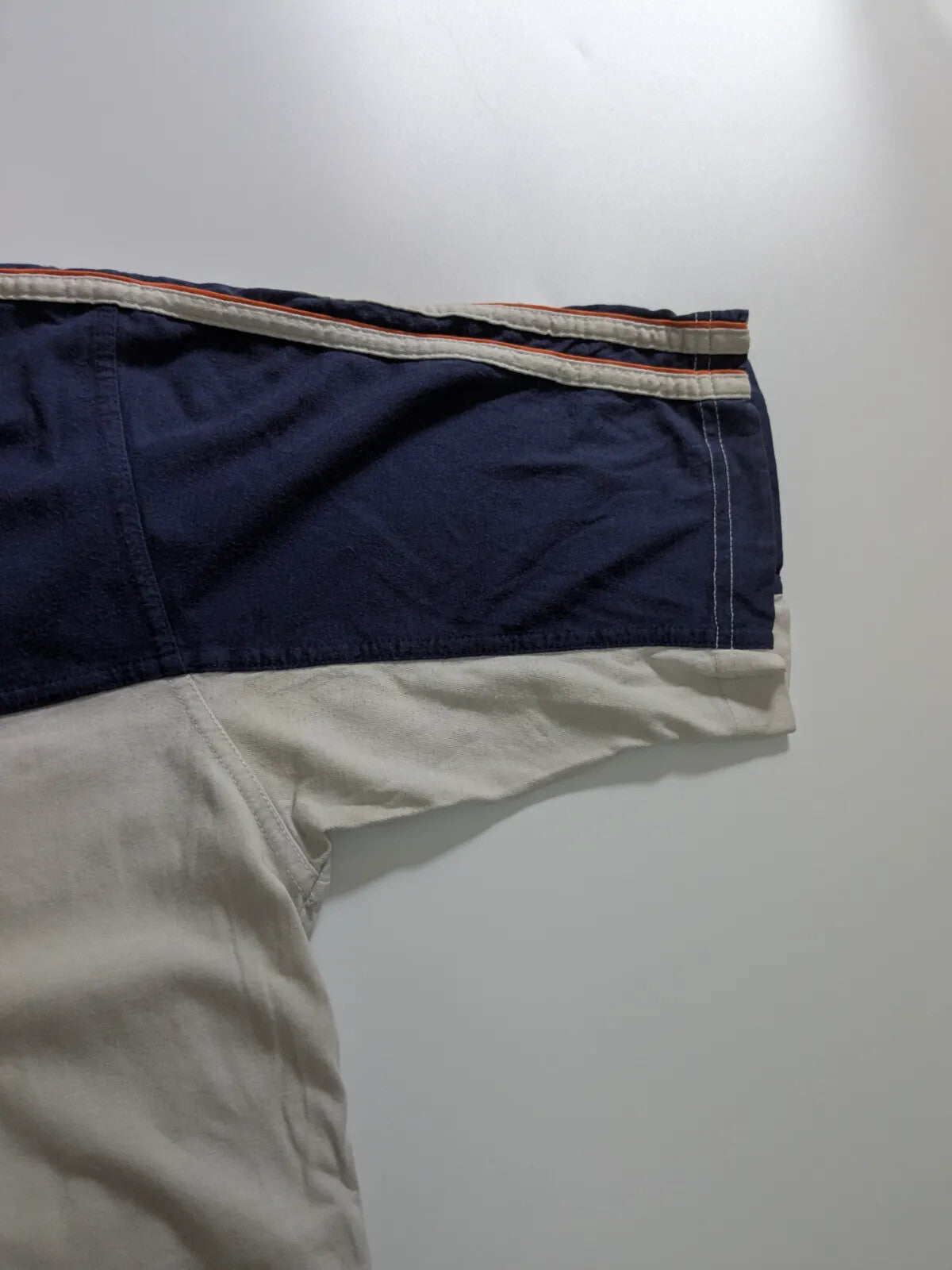 Adidas T-Shirt Navy White Cotton Logo Striped Crew Neck Short Sleeve Streetwear
