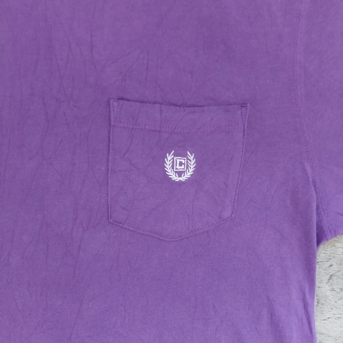 Chaps Pocket T Shirt Men's Medium Purple Cotton Tee