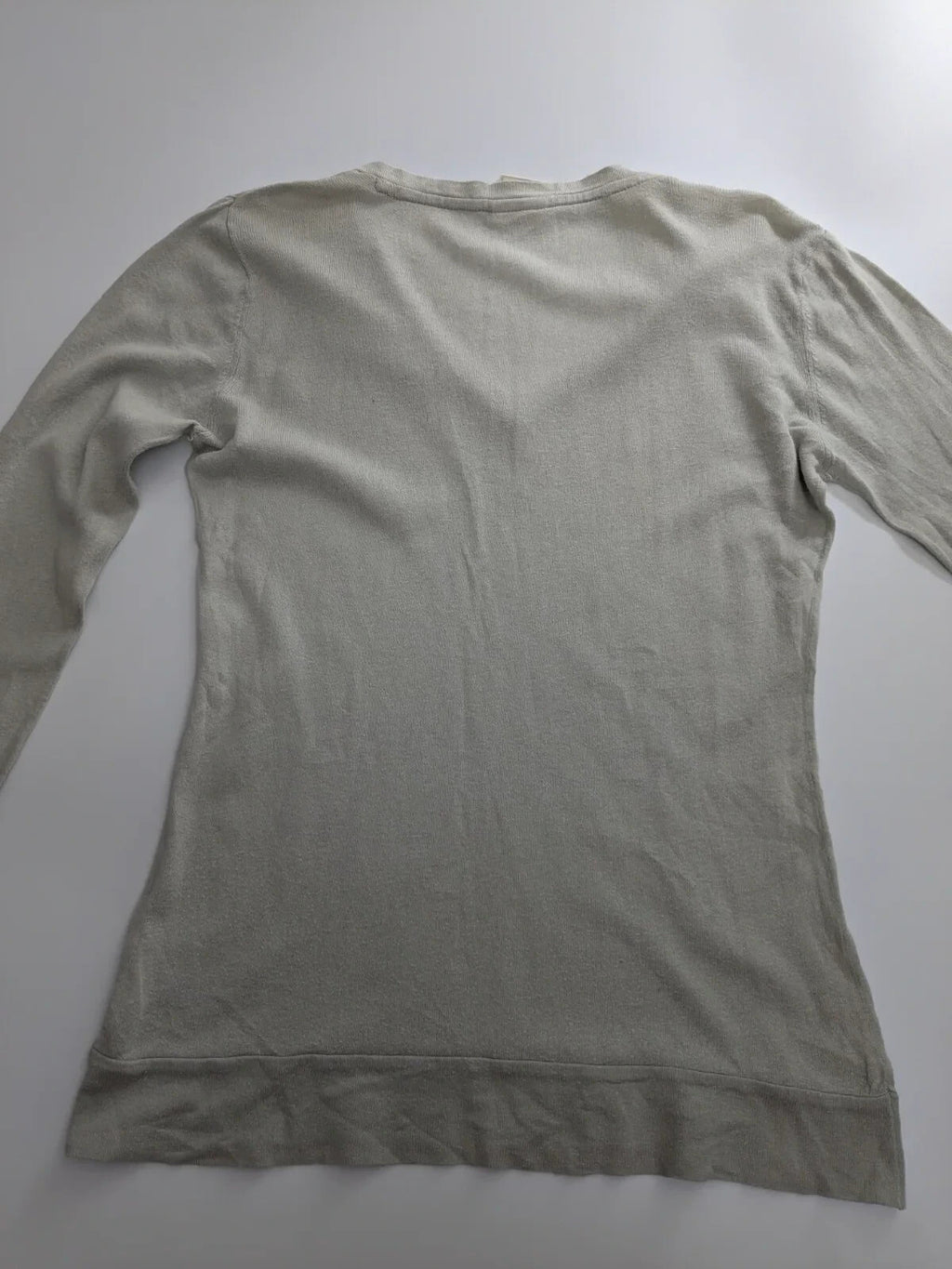 Timberland V Neck Jumper Medium Grey Cotton Cashmere Logo Knitted
