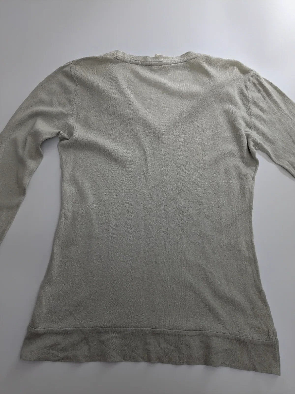Timberland V Neck Jumper Medium Grey Cotton Cashmere Logo Knitted