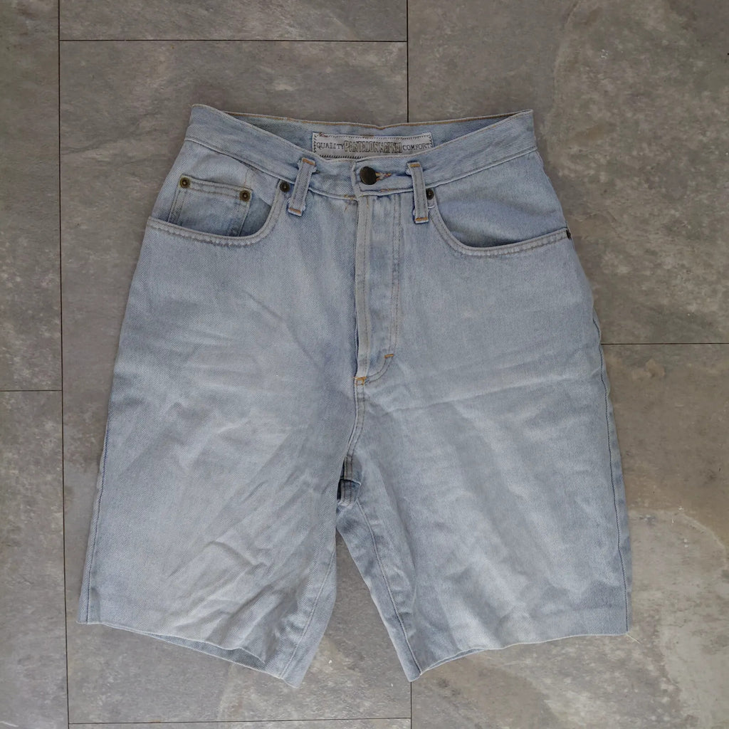 Naf Naf Denim Shorts Womens UK 10 Light Blue Denim Light Wash