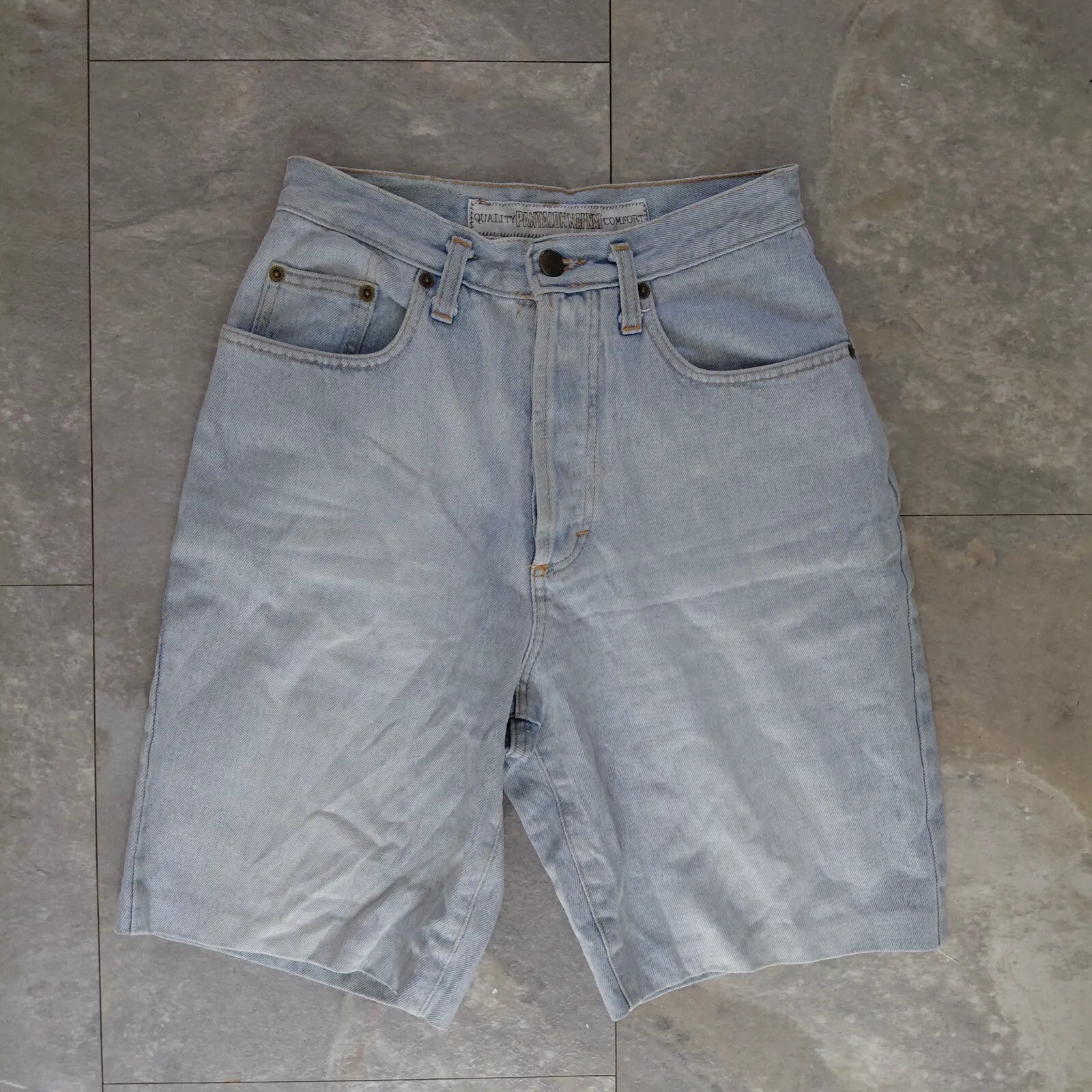 Naf Naf Denim Shorts Womens UK 10 Light Blue Denim Light Wash
