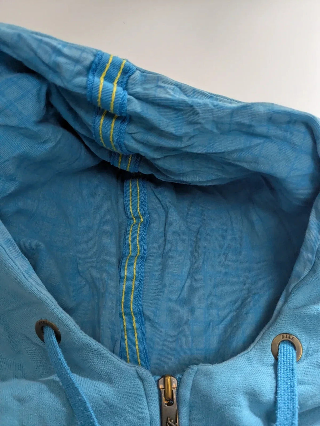 Nike 1/4 Zip Hoodie Mens Large Blue Cotton Logo Hooded Streetwear