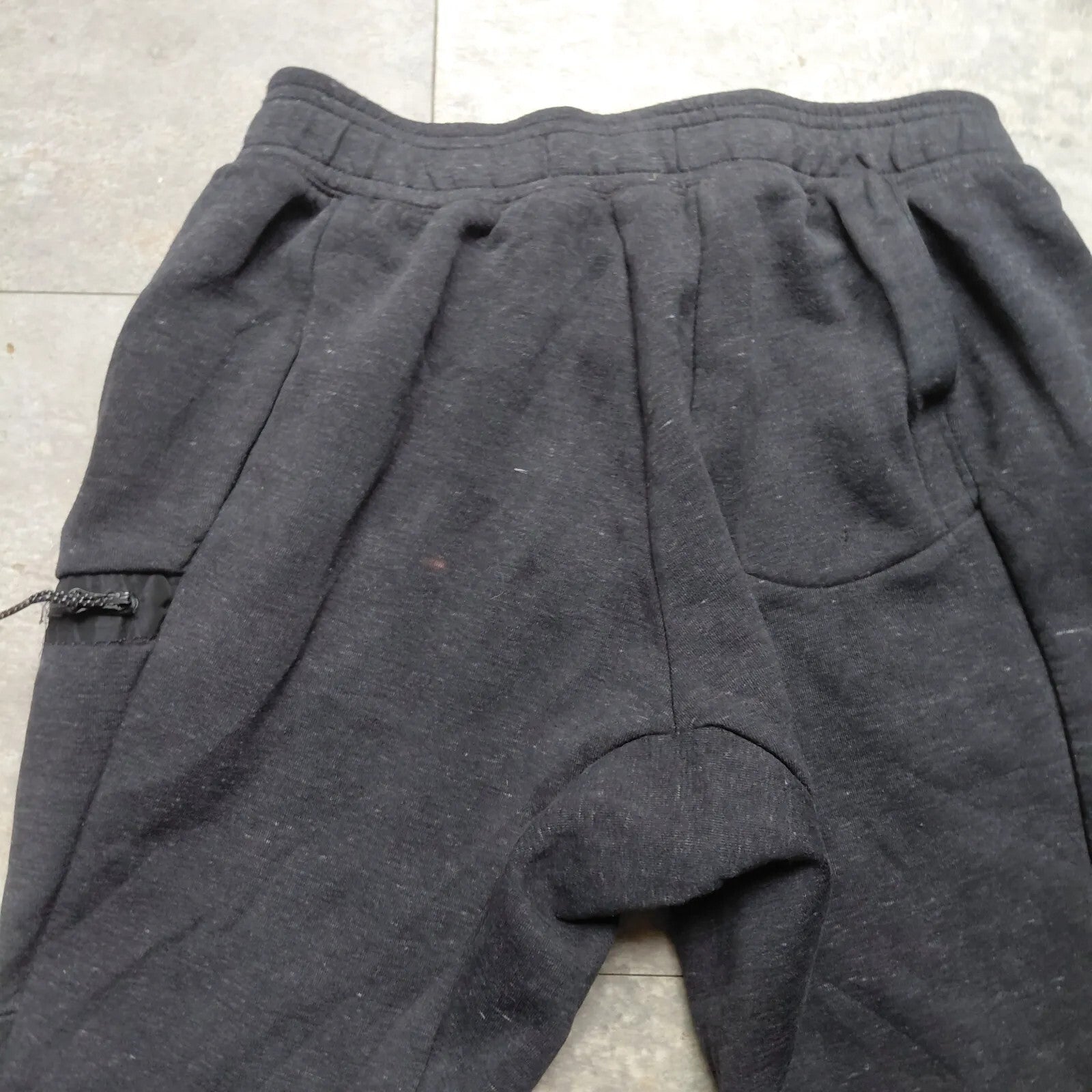 Nike Joggers Mens Charcoal Cotton Fleece Logo Cargo Sweatpants Pullover