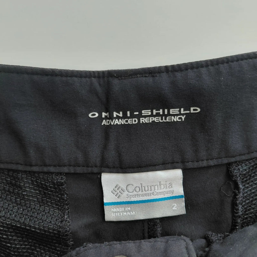 Columbia Omni Shield Shorts Womens UK2 Black Water Repellent Outdoor Hiking