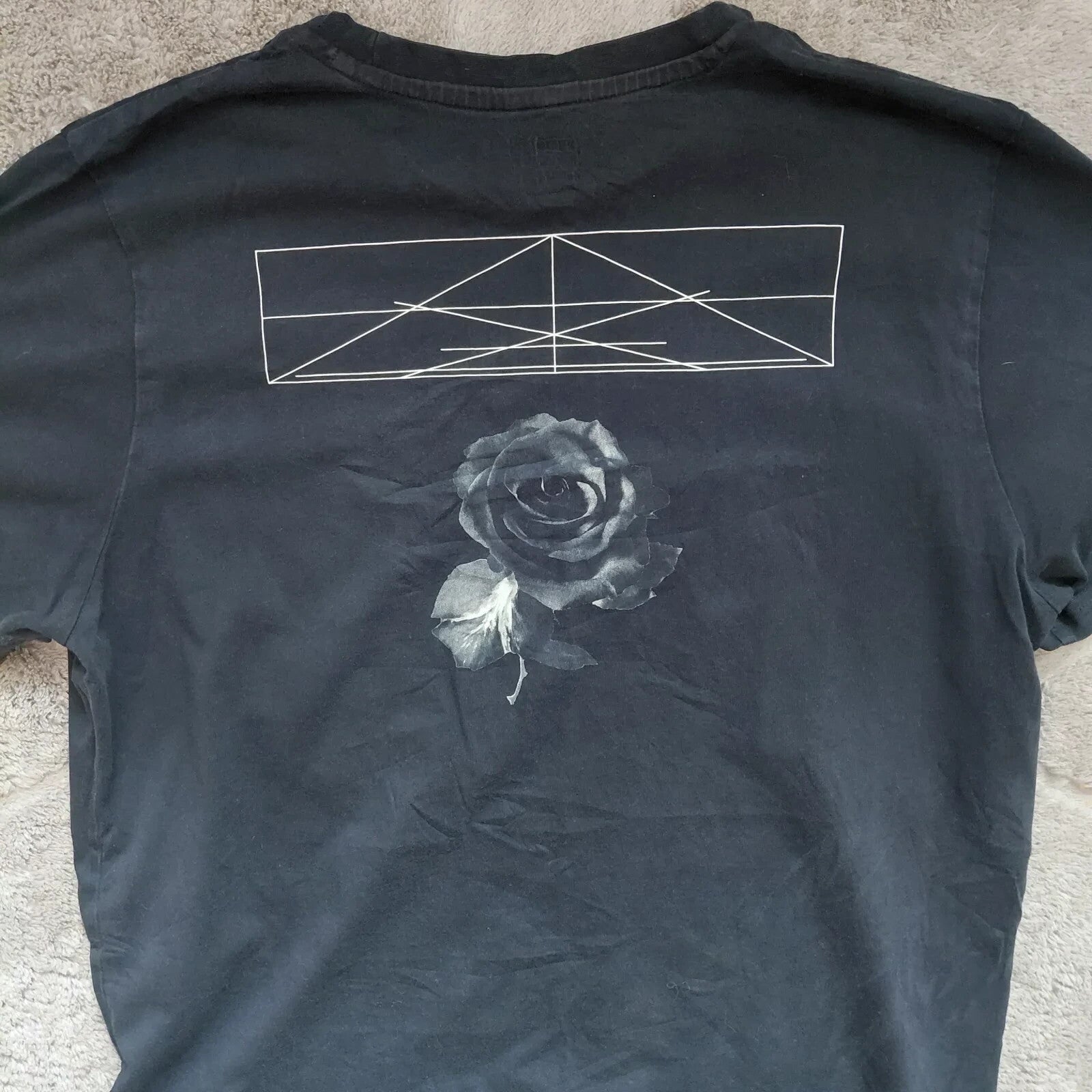 Puma Crew Neck T Shirt XL Black Graphic Logo Short Sleeve Streetwear