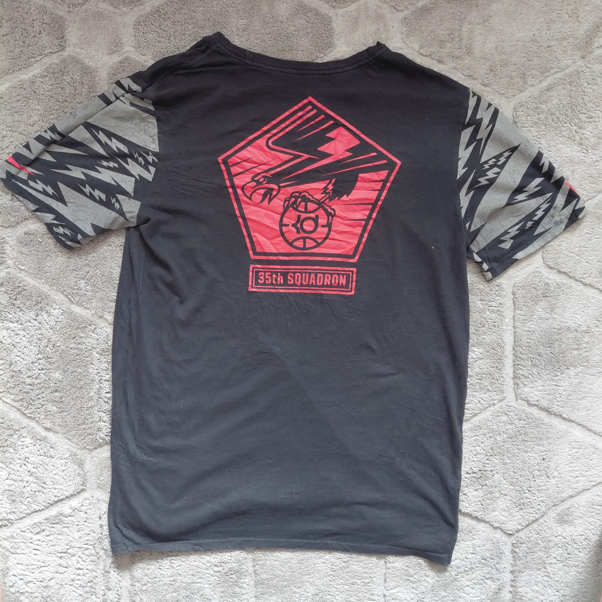 Nike The Nike Tee Athletic Cut T Shirt Mens Black Cotton 35th Squadron Eagle