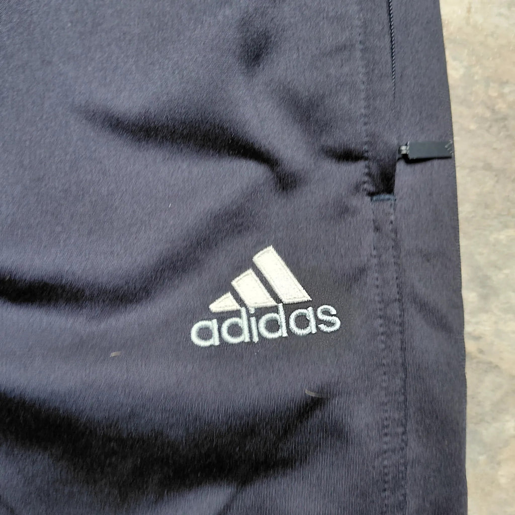 Adidas Track Pants Navy Logo Full Zip Sporty