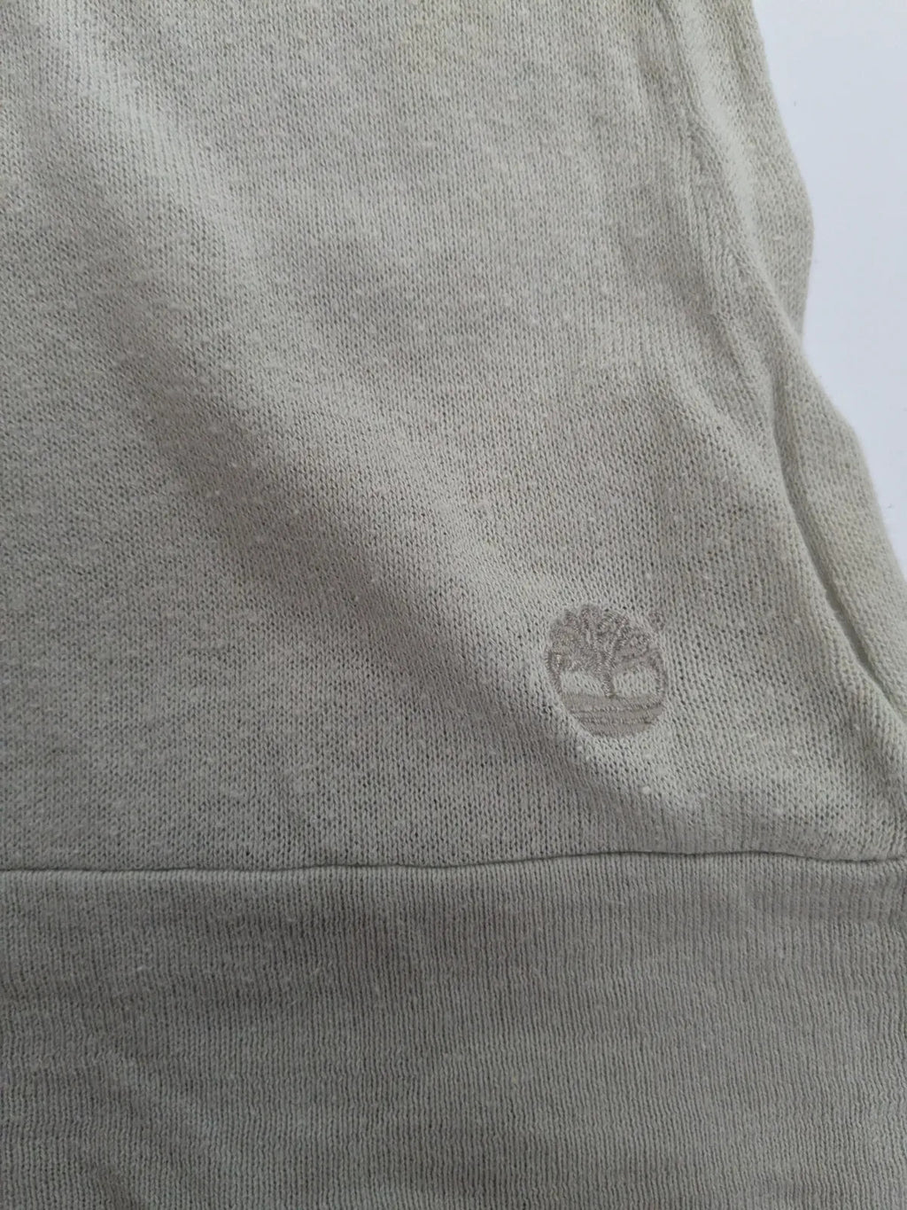 Timberland V Neck Jumper Medium Grey Cotton Cashmere Logo Knitted