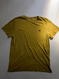 Timberland T Shirt Mens Large Yellow Cotton Short Sleeve Logo Crew Neck
