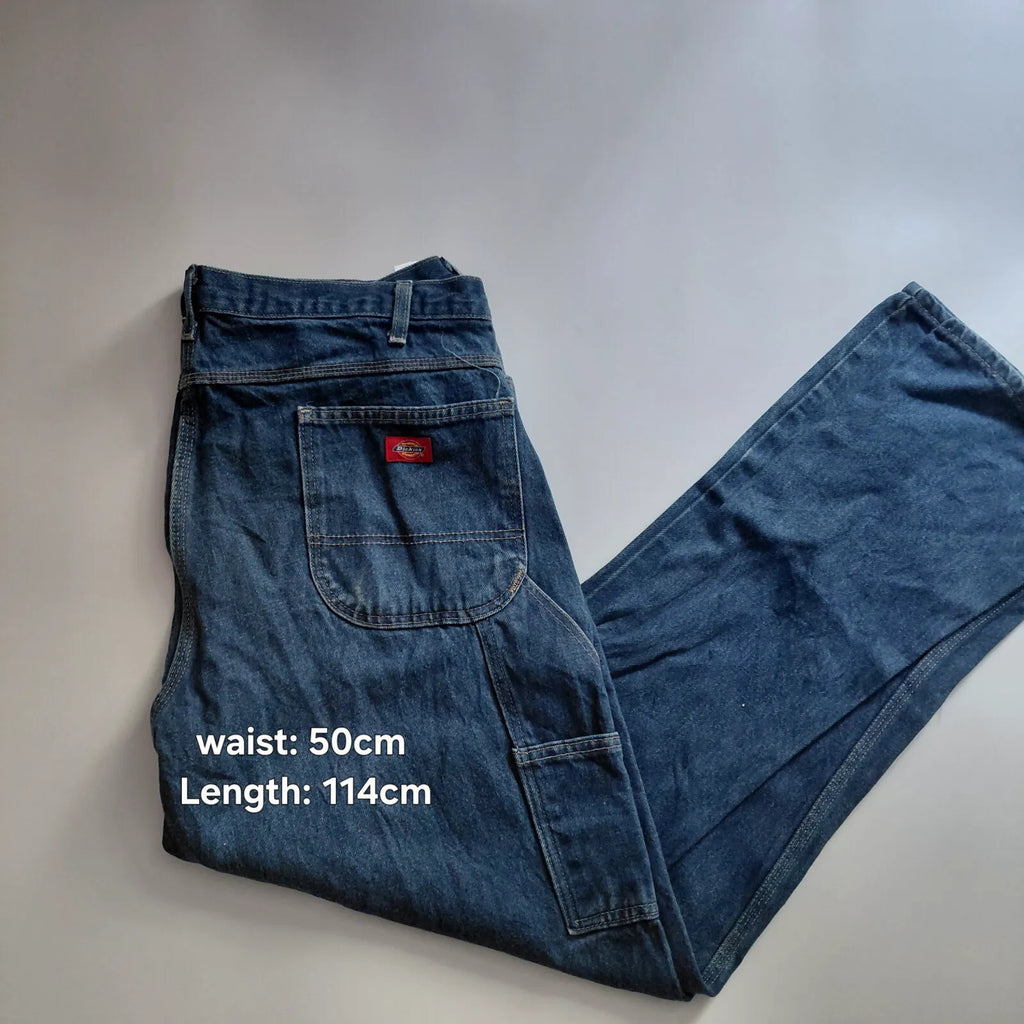 Dickies Carpenter Jeans UK11 Mid Blue Wash Denim Regular Straight Workwear