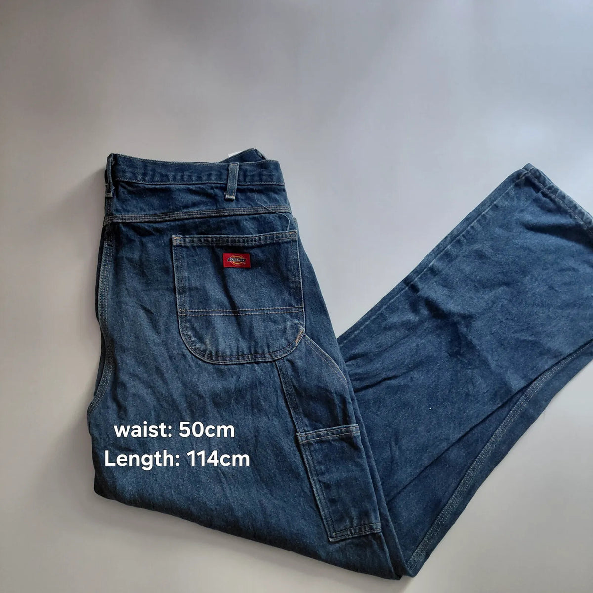 Dickies Carpenter Jeans UK11 Mid Blue Wash Denim Regular Straight Workwear