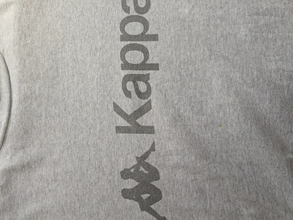 Kappa Sweatshirt Grey Cotton Jersey Logo Crew Neck Pullover Streetwear Athletic