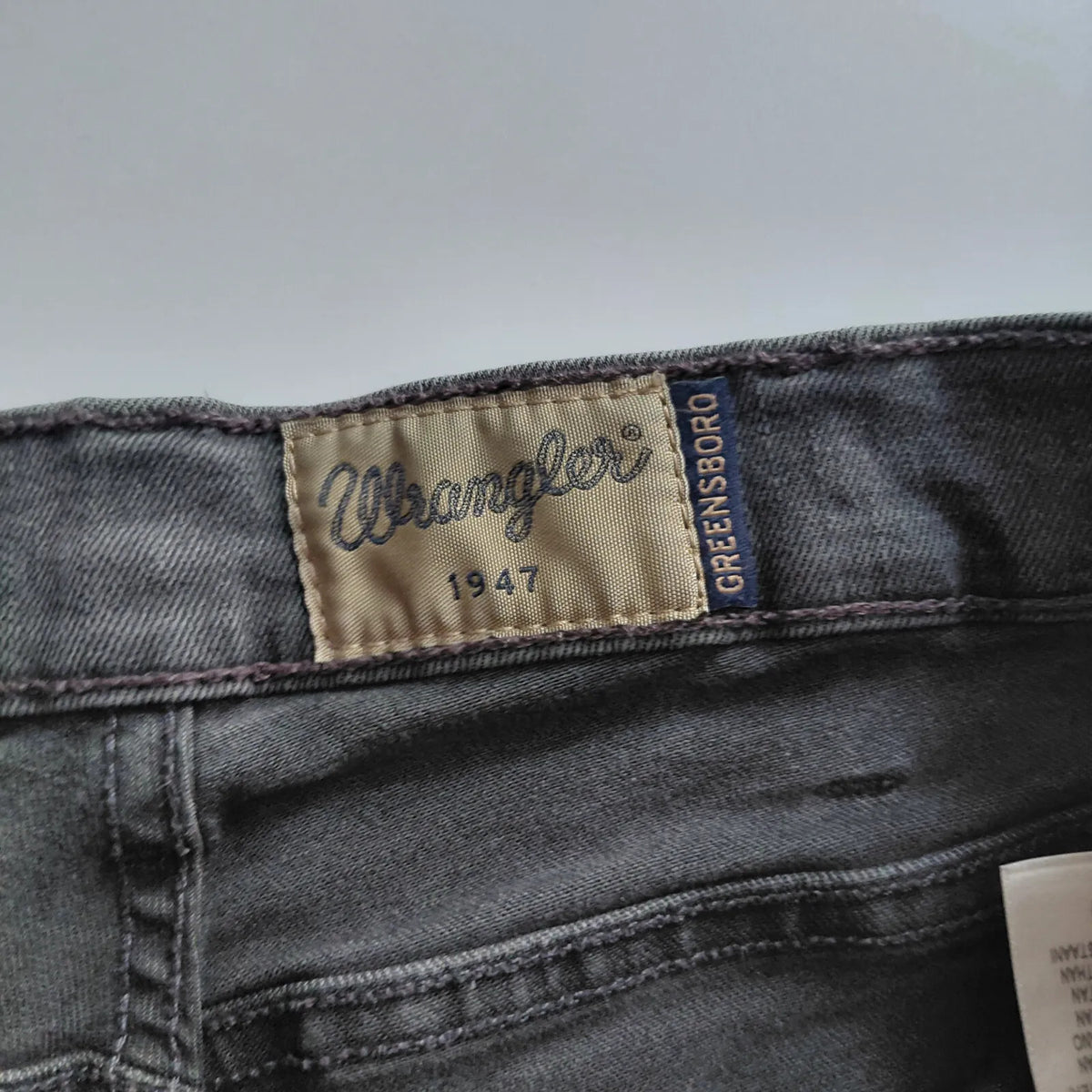 Wrangler Greensboro Jeans Mens W33 L36 Grey Denim Straight Leg Workwear Button